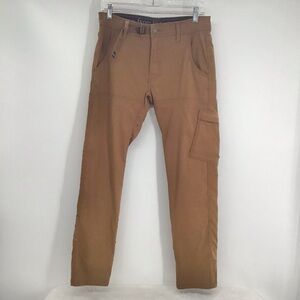 Prana Women’s Slim Stretch Zion Straight Cargo Pants Sepia Brown Hiking 30 x 30